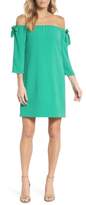 Thumbnail for your product : Charles Henry Tie Sleeve Off the Shoulder Shift Dress