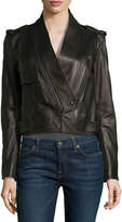 Thumbnail for your product : Alexander Wang Shawl-Collar Leather Motorcycle Jacket