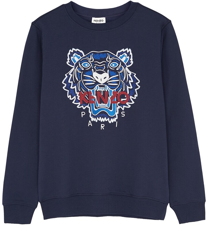 Kenzo logo-embroidered cotton sweatshirt (14 years) - ShopStyle