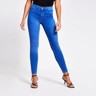 bright blue skinny jeans womens