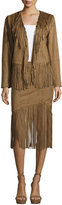 Thumbnail for your product : Tularosa Donna Faux-Suede Fringe Skirt, Camel