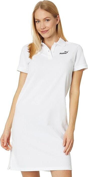 Puma Essentials Elevated Polo Dress White) Women's Clothing - ShopStyle