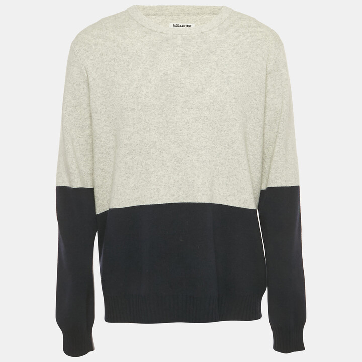 Zadig & Voltaire Grey Wool Crew Neck Rod Jumper XL