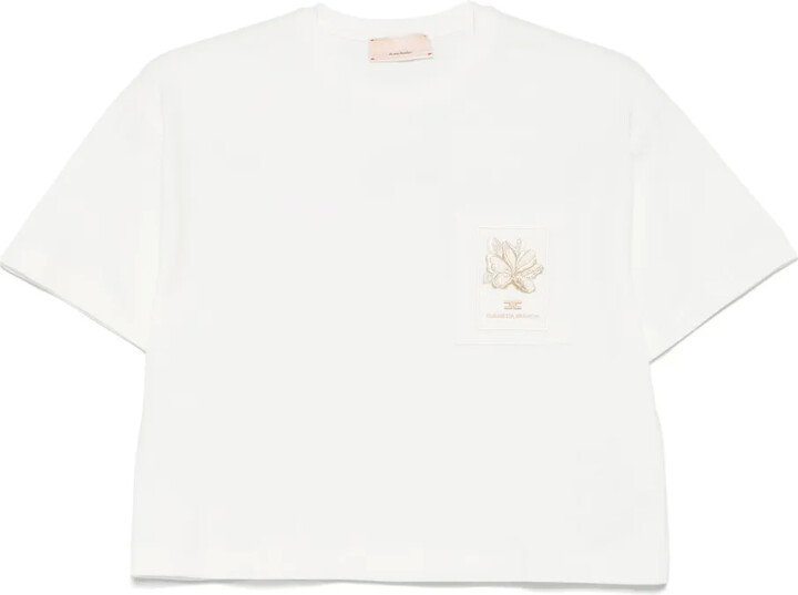Elisabetta Franchi La Mia Bambina logo-patch T-shirt
