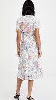 Thumbnail for your product : Marchesa Notte Short Sleeve Collared Shirt Dress with Lace Yoke