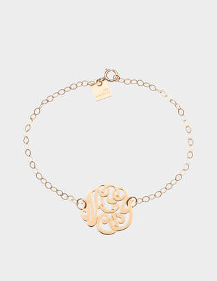 ginette_ny Mini Lace Monogram 18-karat rose gold bracelet