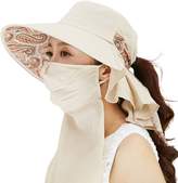 Thumbnail for your product : Siggi Womens Wide Brim Summer Sun Flap Cap Hat Neck Cover Cord Cotton UPF 50+ Beige