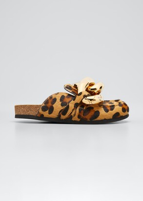 jw anderson leopard mules