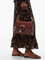 Thumbnail for your product : See by Chloe Joan Small Suede And Leather Shoulder Bag - Womens - Burgundy