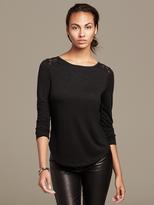 Thumbnail for your product : Banana Republic Lace-Shoulder Tee