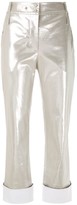 Thumbnail for your product : Gloria Coelho Metallic Cropped Trousers