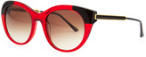 Thumbnail for your product : Thierry Lasry Fingery Two-Tone Modified Cat-Eye Sunglasses, Red/Black