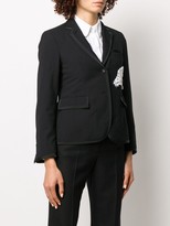 Thumbnail for your product : Thom Browne Embroidered Dolphin Textured Blazer