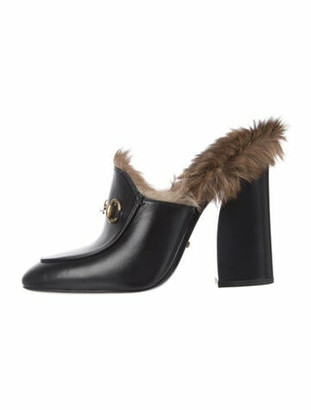 gucci fur lined mules