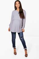 Thumbnail for your product : boohoo Maternity Ribbed Smock Jumper