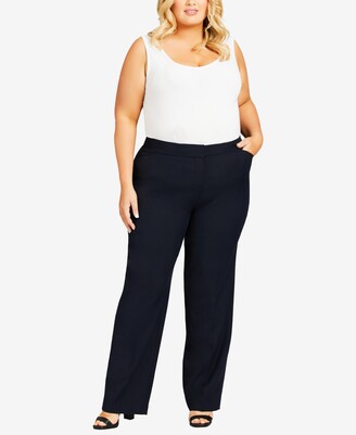 Avenue Plus Size Cool Hand Tall Trousers