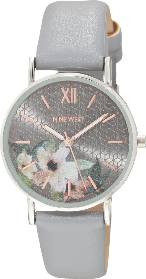 Nine West Women's Floral Dial Strap Watch - ShopStyle