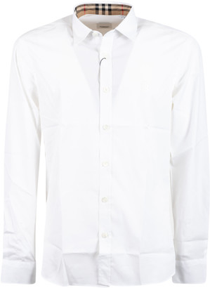 burberry white check shirt
