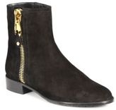 Thumbnail for your product : Stuart Weitzman Suede Zipper Ankle Boots