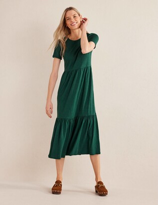 Boden Tiered Easy Jersey Midi Dress