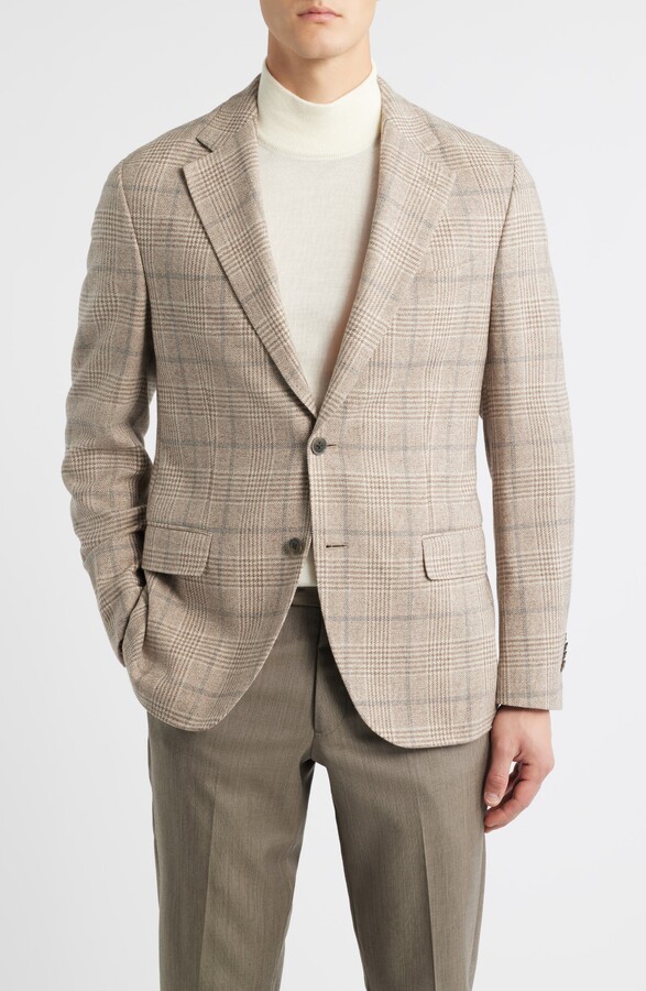 Peter Millar Hyperlight Soft Plaid Wool & Cashmere Sport Coat
