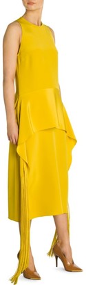 Stella McCartney Peplum Detail Midi Dress