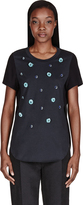 Thumbnail for your product : 3.1 Phillip Lim Black Paneled Dandelion Embellished T-Shirt