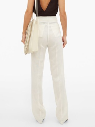 Jacquemus Charles Tailored Canvas Bootcut Trousers - Ivory
