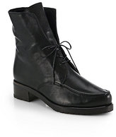 Thumbnail for your product : Stuart Weitzman Stepout Leather Lace-Up Ankle Boots