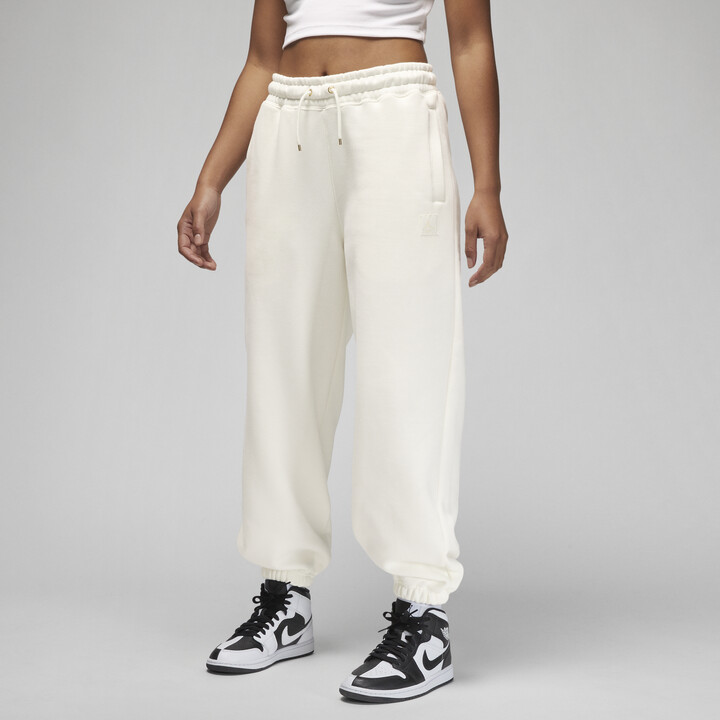 Jordan Women's Flight Fleece Pants in White - ShopStyle