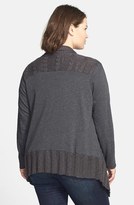 Thumbnail for your product : Lucky Brand Cable Yoke Cardigan (Plus Size)