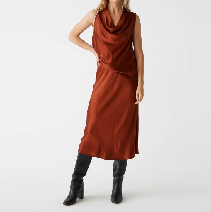 Michael Stars Leila Midi Skirt In Lava