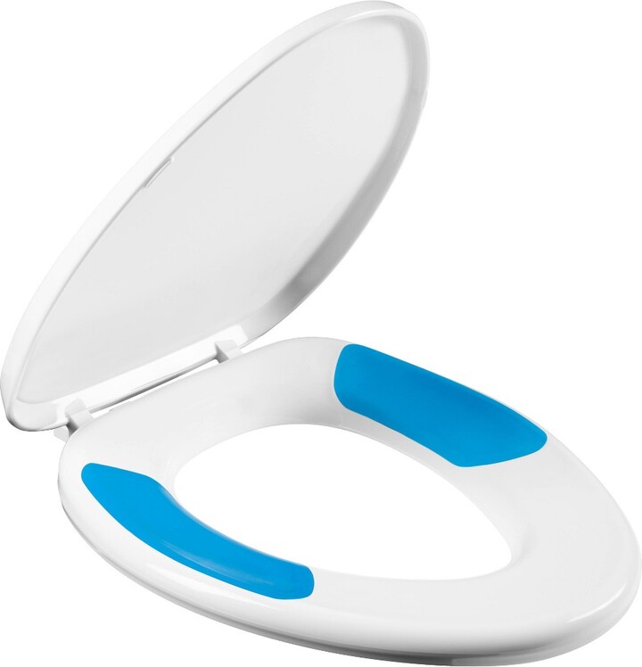 with Flex Inserts Elongated Plastic Toilet Seat Never