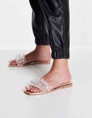 rose gold flat shoes