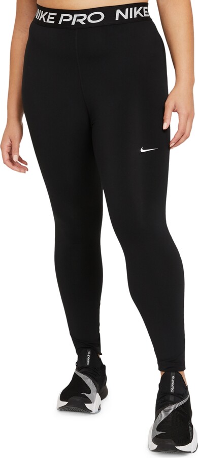 Nike Pro 365 Plus Size Leggings - Black/White
