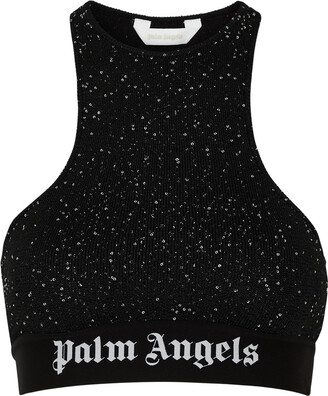 Palm Angels Soiree Sequin-embellished bra top - ShopStyle