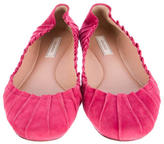Thumbnail for your product : Nina Ricci Round-Toe Suede Flats