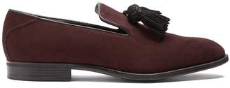 Jimmy Choo Foxley tassel-embellished suede loafers