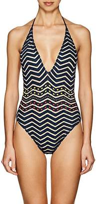 Missoni Mare Women's Striped Knit One-Piece Swimsuit - Black