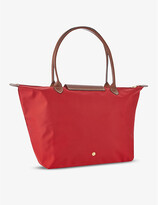 Thumbnail for your product : Longchamp Ladies Red Leather Le Pliage Shopper Bag, Size: Large