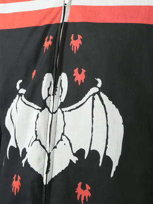 Undercover bat printed bomber jacket