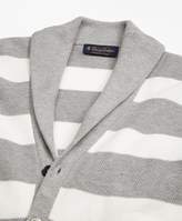 Thumbnail for your product : Brooks Brothers Double-Pique Stripe Shawl Collar Cardigan