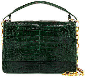 Nancy Gonzalez Crocodile Top-Handle Bag w/Chain Strap