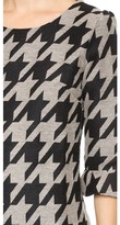 Thumbnail for your product : J.o.a. Houndstooth Dress with Fluted Hem
