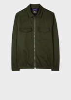 Thumbnail for your product : Paul Smith Men's Dark Green Stretch-Cotton Zip Jacket