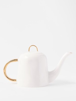FELDSPAR Painted-handle Fine China Teapot