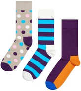 Thumbnail for your product : Happy Socks Spot/Stripe Socks, Pack of 3, One Size