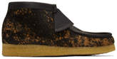 Thumbnail for your product : Clarks Originals Black and Brown Pony Hair Tortoiseshell Wallabee Boots