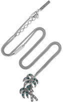 Thumbnail for your product : Marc Jacobs Palm Tree Silver-plated Crystal Necklace