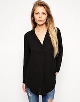 Thumbnail for your product : ASOS Longline Soft Tunic Top - Black